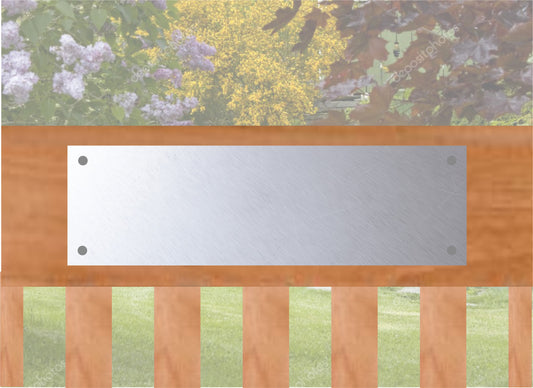 Aluminium Bench Plaque