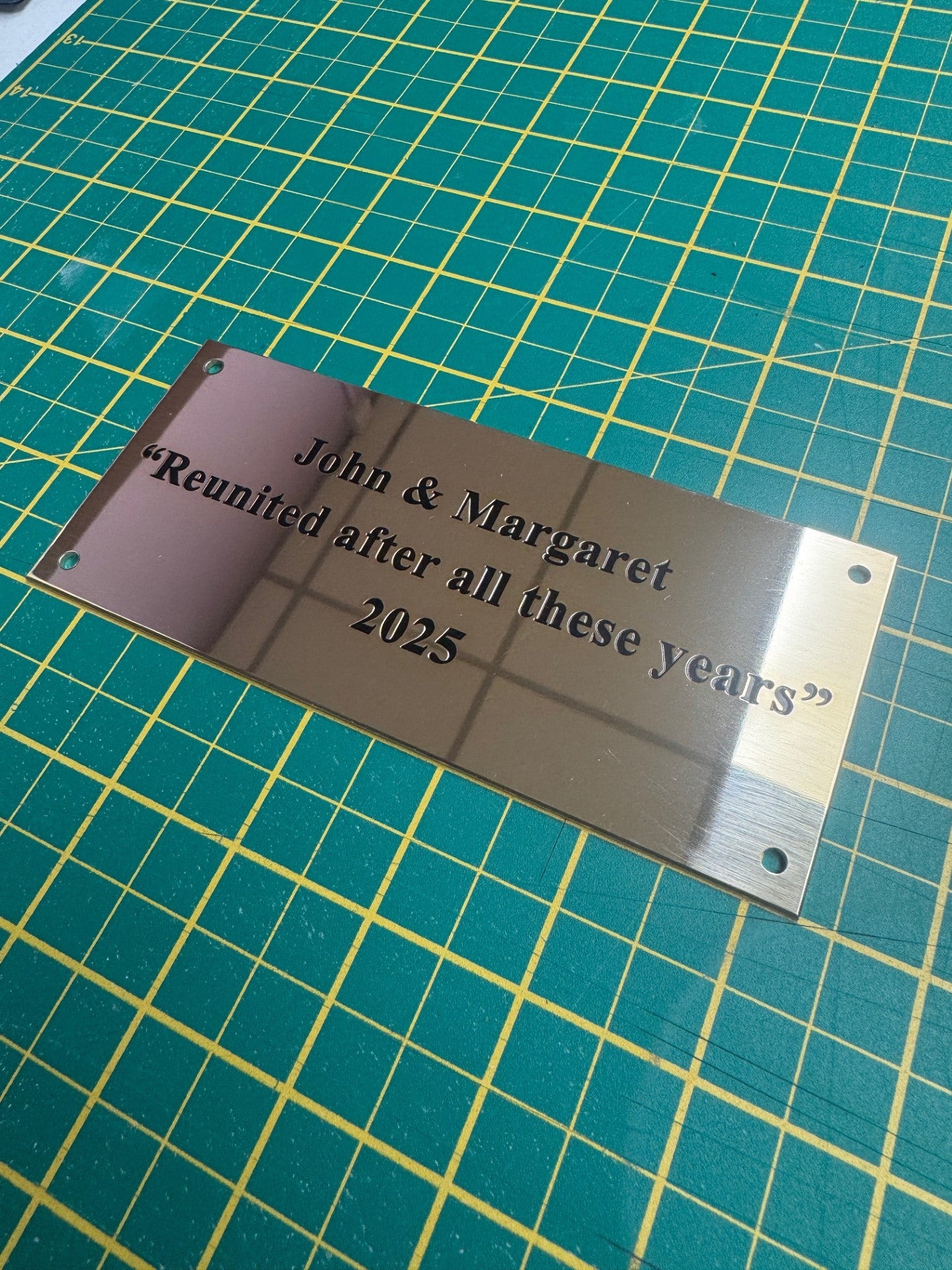 Brass Bench Plaque