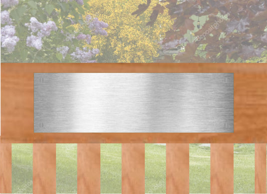 Stainless Steel Bench Plaque